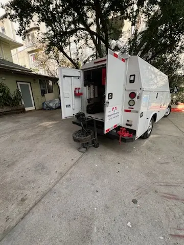 Magnet Plumbing service vehicle on-site for Faucet Repair in Cleveland